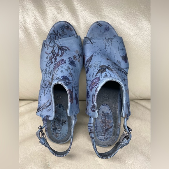 BUSSOLA LIMA LAURA BLUEBELL BLACK FLORAL /BUTTERFLY SLIP ON SANDAL-SIZE 40 W8.5 - Picture 2 of 13
